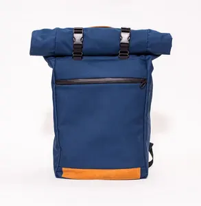 China supplier top roll backpack waterproof vintage roll-top laptop backpack rucksack