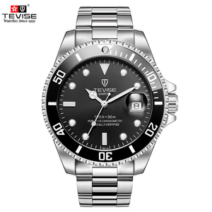 TEVISE 801-montre de luxe pour hommes, grand cadran en acier inoxydable, Date d'affaires, montre à Quartz de grande marque - Product Image 2