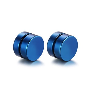 Commercio all'ingrosso di Alta Qualità Hip Hop Gioielli Da Uomo In Acciaio No Piercing Rotondo Magnetico Orecchini Clip Orecchio Per Gli Uomini - Product Image 6