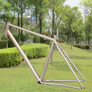Livraison gratuite nouvelle mode modèle 700C cyclocross cadre en titane avec frein V de bâti de support de bâti d'amortisseur - Product Image 1