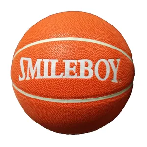 Sıcak satış size7 PU malzeme basketbol turuncu logo ile özel top