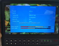 DVB-S2 + T2 Kombo pengukur sinyal satelit, 7 "Portabel DVB-S dengan Output HDMI, Output daya DC12V untuk kamera CCTV
