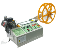 Machine à étiqueter électrique pour rubans satinés, idéale pour divers emballages (papier, plastique, film, bouteilles, sachets, canettes, cartons) avec coupe droite