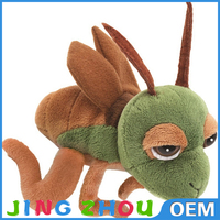 Animal en peluche personnalisé, jouet en forme d'insecte, impression vert et réaliste, sauterelle