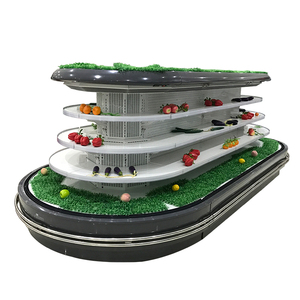 commercial refrigerator fresh food island display refrigerator low height merchandiser