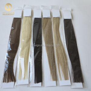 Grosir murah Eropa 100% pemanjangan rambut manusia virgin di dubai dua sisi <span class=keywords><strong>remy</strong></span> kutikula tak terlihat pita ekstensi rambut - Product Image 6