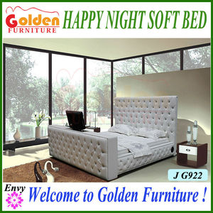 <span class=keywords><strong>King</strong></span> size cama de cuero con la televisión en el pie de cama camas tv g922# marcos en la venta - Product Image 1