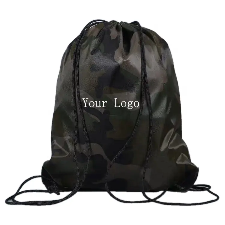 Wholesale Factory Price Blank Polyester Draw String Bag, Custom Logo Printing Accept Nylon Polyester Drawstring Backpack Bag