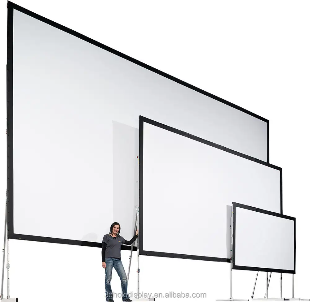 Factory Cheap Fast Folding Projector Screen Portable Projection Screen 16:9