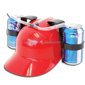 Drinking Helmet - Can Holder Drinker Hat With Straw For Beverage