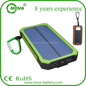 RoHs güneş enerjisi bankası 12000mah 15000mah LED ışık