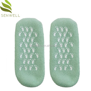Calcetines populares de gel de silicona vegana para spa de manos en azul, verde, rosa para adultos, paquete de pies colorido de tamaño libre con muestra gratis - Product Image 1