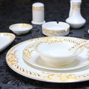 Juego <span class=keywords><strong>de</strong></span> vajilla <span class=keywords><strong>de</strong></span> cerámica turca, platos y cuencos <span class=keywords><strong>de</strong></span> porcelana personalizados para hotel - Product Image 2