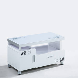 Nuovo Modello Moderno Ed Elegante Stile di Marmo Della Parete Mobile TV Bianco Del Basamento Con Cassetti e Vetrina Living Room Hotel Mobili - Product Image 5