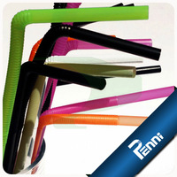 Pailles en spirale colorées jetables en plastique, souples, pour jus, décoratives