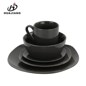 Black color fine glazed tukish dinnerware table set dinner set porcelain