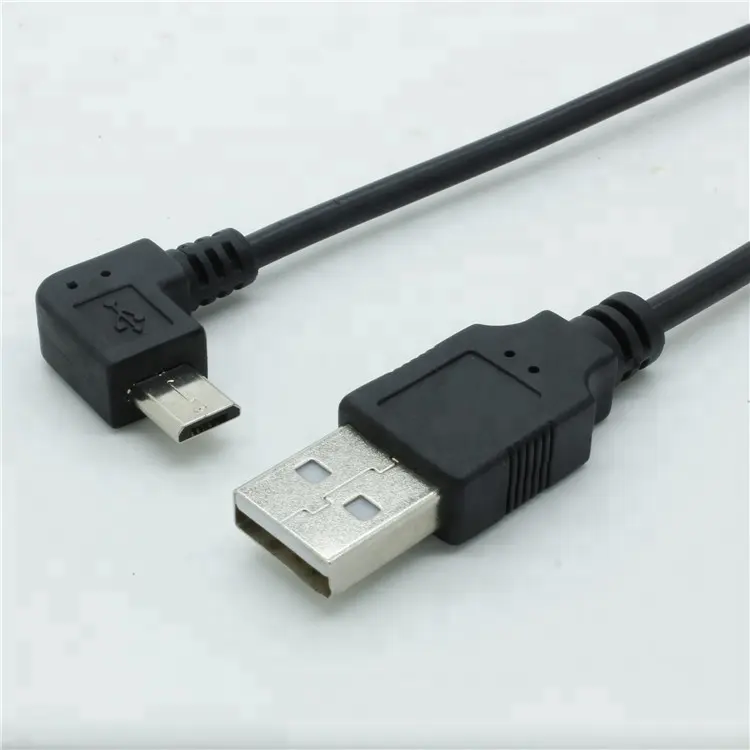 Hot Bán 1 m L Hình Ngay Góc Cạnh Micro Usb ĐỂ USB 2.0 Loại A Cáp Cho Điện Thoại Android