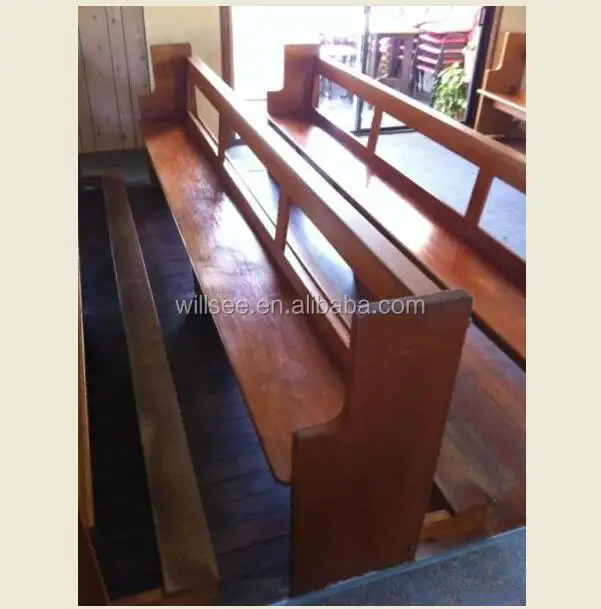CH-B058, New Model Wooden Church Pew Bench With Screen