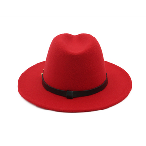HUDANHUWEI all'ingrosso Unisex Panama cappelli in feltro Fedora da <span class=keywords><strong>uomo</strong></span> cappelli Fedora con decorazione M lettera cinturino in pelle - Product Image 4