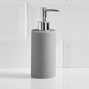 Gris arena piedra clásico Baño <span class=keywords><strong>de</strong></span> resina <span class=keywords><strong>dispensador</strong></span> <span class=keywords><strong>de</strong></span> jabón para Hotel estrellas - Product Image 1