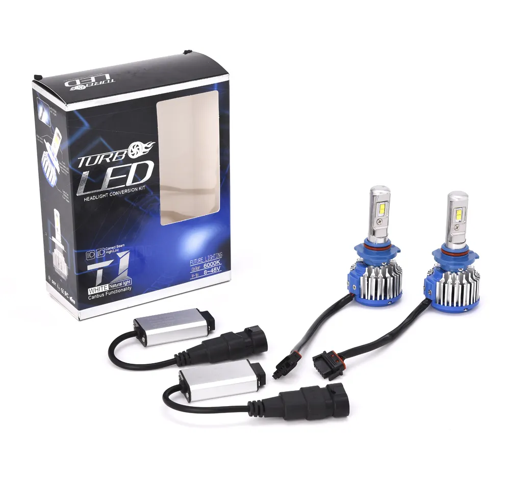 Bộ Chuyển Đổi Đèn Pha Xe Hơi T1 H7 H4 LED Canbus 12V 80W 8000lm