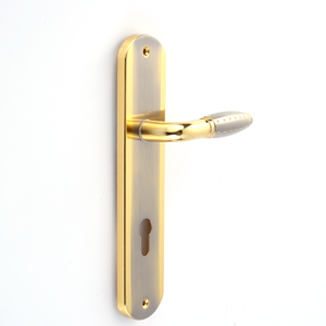 ETALIA品牌门锁铝柄铁板门锁金色大码门把手锁定设置 - Product Image 5