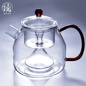 Handblown Isı Ve yangına dayanıklı cam Çaydanlık