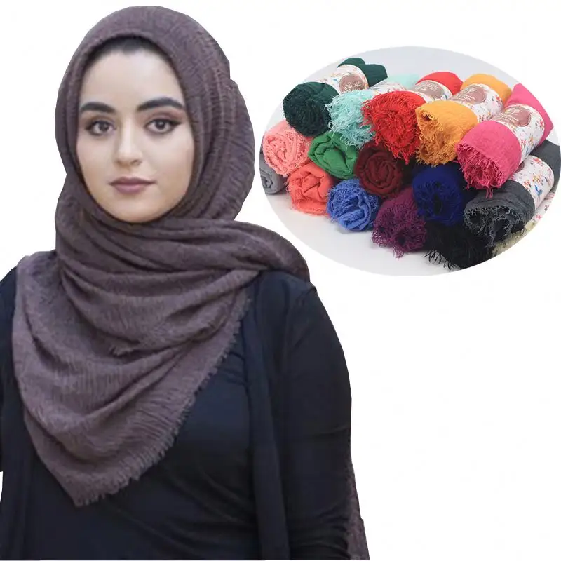 Hiyab de algodón para mujer, hiyab musulmán de viscosa, alta calidad, multicolor