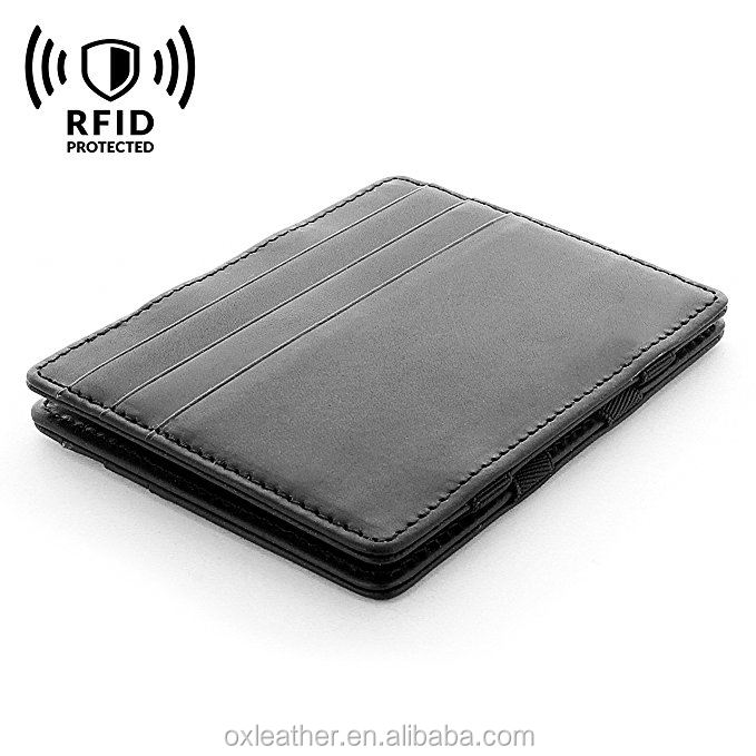 Minimalista inteligente correa elástica magia mejor billeteras