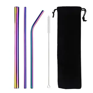 Cheap price recyclable metal straw custom stainless steel drinking straws
