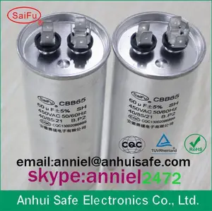 Mejor precio antiguo marca aceite CBB65 condensador redondo oval caja de aluminio tipo p1p2 calidad