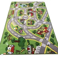 Kinderen kids play stad stad dorp speelgoed auto road gebied tapijt mat