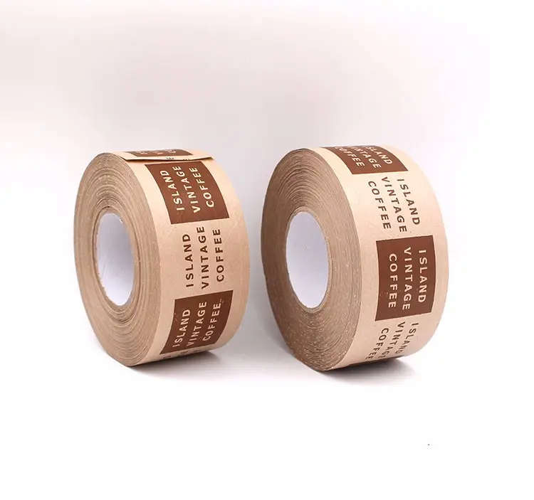 Recycled Using Kraft gummed tape Kraft packing tape with strong adhesion