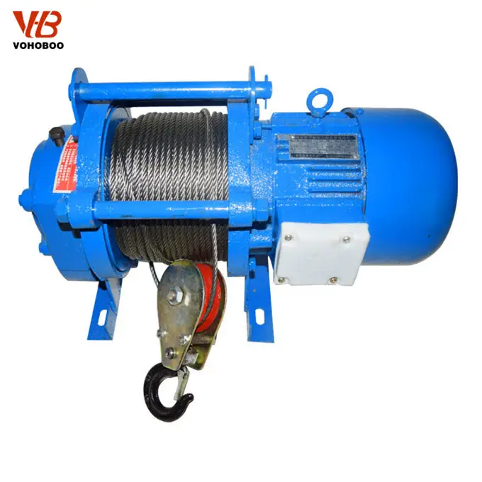 300Kg-2000Kg Kích Thước Nhỏ Tời Điện 380V / 3 Giai Đoạn Nâng Palăng Với Xe Đẩy