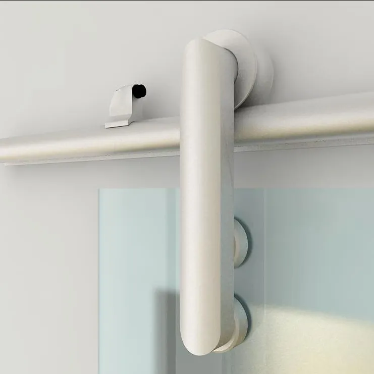 In alluminio e Anodizzato Piede Fienile Porta Scorrevole/porta di vetro Hardware Pista Set-Heavy Duty FAI DA TE Facile Da Installare Ultra liscio Tranquillo Kit di Guida