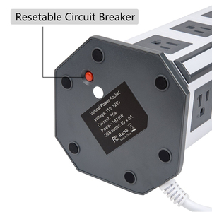 Extension Cord <strong>Power</strong> Strip <strong>Tower</strong> 12 Outlet 5 USB Ports With US Plug Socket - Product Image 5