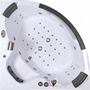 Bañera <span class=keywords><strong>de</strong></span> hidromasaje esquinera acrílica, chorro <span class=keywords><strong>de</strong></span> cristal, barato, venta al por mayor - Product Image 2