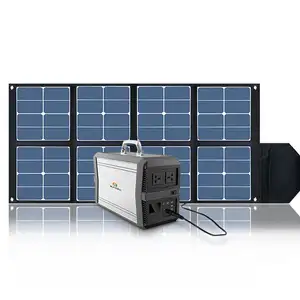 Clean Power Source Portable Solar Power Station Generator 1000watt 220 volt AC with DC 12 Volt USB 5 volt Output