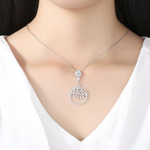 LUOTEEMI Nuovo Trapezoidale Rare Cut Cubic Zirconia di Cristallo In <span class=keywords><strong>Oro</strong></span> Bianco Ha Placcato I Monili Della <span class=keywords><strong>Collana</strong></span> Delle Donne - Product Image 2