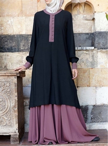 Vendita Calda Abaya Islamica Mediorientale, Abito Monoblocco per Donne, <span class=keywords><strong>Elegante</strong></span> <span class=keywords><strong>Tunica</strong></span> Andalib per Egitto, Dubai e Arabia Saudita - Product Image 5