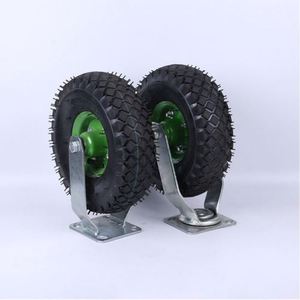2PCS 10 "Air Tire Pneumatic Swivel Caster Rigid Wheels Cart für Industrie - Product Image 6