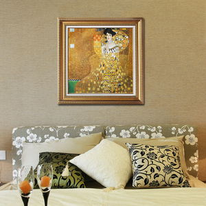 <span class=keywords><strong>Reproduction</strong></span> sur toile de la célèbre peinture à l'huile murale de <span class=keywords><strong>Gustav</strong></span> <span class=keywords><strong>Klimt</strong></span>, représentant un portrait d'expressionnisme - Product Image 5