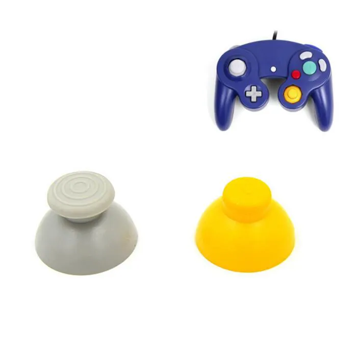 استبدال Thumbsticks القبضات المقود غطاء لل جيم كيوب NGC تحكم التناظرية عصا غطاء المقود (1 زوج)