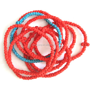 Europa estilo rojo Hilo retorcido komboskini pulsera bendecido - Product Image 1