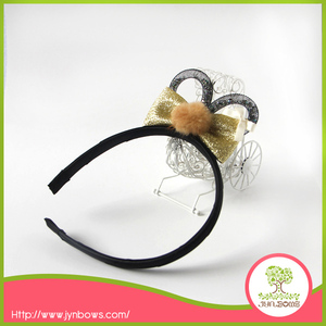 Oreilles de <span class=keywords><strong>lapin</strong></span> <span class=keywords><strong>Bandeau</strong></span> avec Jaune Boule De Fourrure - Product Image 1