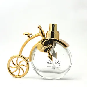 Forma bicicletta bottiglia di profumo con spruzzatore della pompa