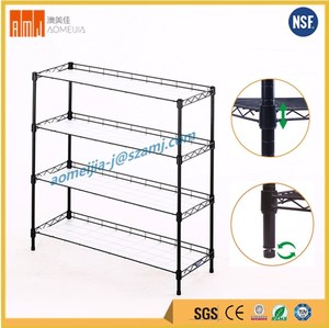 Hogar pequeño tamaño del zapato <span class=keywords><strong>estante</strong></span> de poca potencia montar <span class=keywords><strong>estante</strong></span> de alambre de metal negro - Product Image 1