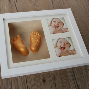 <span class=keywords><strong>Kit</strong></span> de moulages 3D pour bébé, avec cadre photo en bois, impression des pieds <span class=keywords><strong>et</strong></span> des mains - Product Image 4