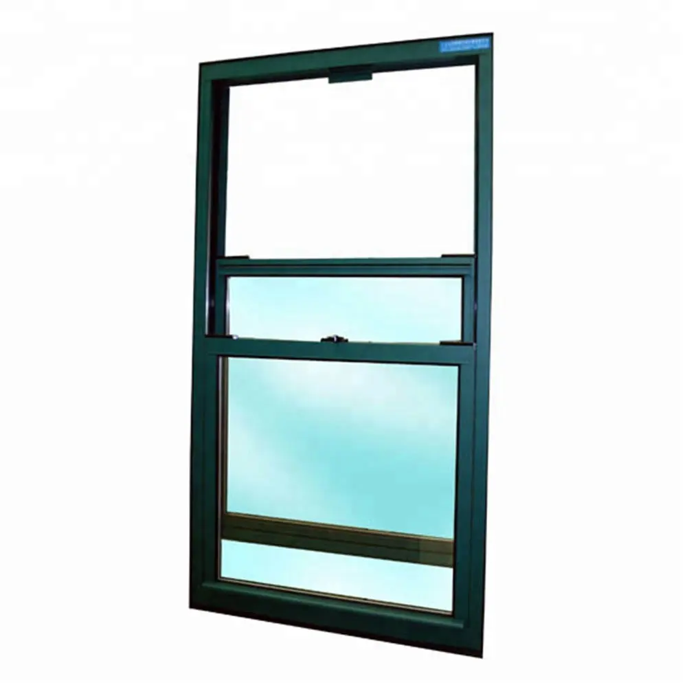 UPVC personnalisés/fenêtres EN PVC double vitrage, fenêtre à guillotine simple en verre fenêtre