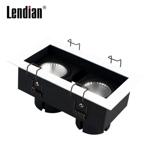 Projecteur rectangulaire encastrable pour le plafond, éclairage d'intérieur ajustable stroboscopique noir, idéal pour un salon ou un hôtel, 18/30w - Product Image 2